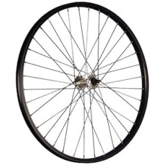 Taylor Wheels 24 collu velosipēda priekšējais ritenis alumīnija Nirosta 507-19 melns/sudrabs