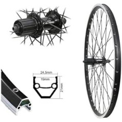 Aizmugurējais ritenis 26 collu MTB Shimano Deore T610 melns 8,-9,-10 ātruma V veida bremze 559-19 ritenis