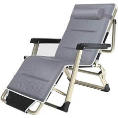 VejiA Zero Gravity krēsls Zero Gravity krēsls Metāla sauļošanās krēsls Saliekams dārza terases krēsls āra klāja krēsls Tīkla biroja krēsla relaksētājs ar spilvenu pelēks C