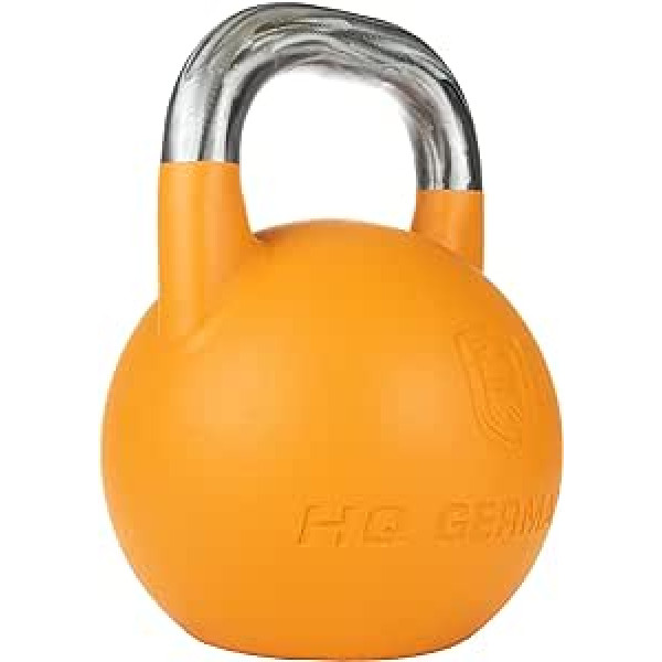 HQ Germany® Competition Kettlebell | Nerūsējošā tērauda rokturis | 8-36 kg | ±200 g Svara pielaide | Pulverkrāsots