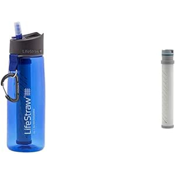 LifeStraw Go 2 pakāpju filtrēšanas ūdens pudele ar 2 pakāpju filtru, aktivētā ogle noņem baktērijas un vienšūņus, samazina ķīmisko vielu daudzumu un nepatīkamās garšas, ideāli piemērots pārgājieniem, mugursomām, kempingiem, ceļoju