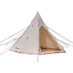 Outdoor-Pyramidenzelte für 3–4 Personen, 4 m/13 Fuß Baumwollleinen, großes Tipi-Pagodenzelt für Erwachsene, einfach aufzubauendes Campingzelt, Familienzelt, Familiencamping, Picknick