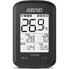 GEOID CC400 GPS velodators bezvadu ūdensizturīgs velo spidometrs riteņbraukšanas odometrs IPX6 ūdensizturīgs, ANT+/Bluetooth bezvadu velodators