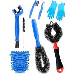 ANZOME Bicycle Cleaning Kit, Bicycle Care Set with Gloves, for Bicycle Chain, Tire, Sprocket, Dirty Cleaning, Bicycle Cleaning Brush Kits