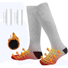 Heated Socks Rechargeable Electric Heated Socks Women Men with 3 Adjustable Temperatures, Heatable Thermal Socks Foot Warmer for Hunting, Camping, Hiking, Skiing Heated Sock