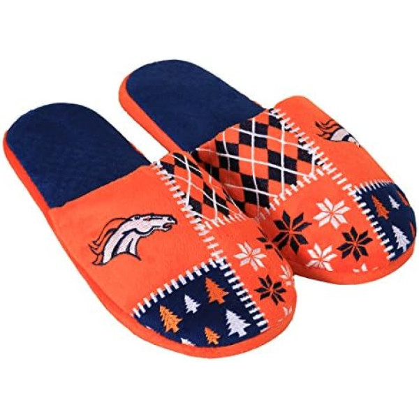 FOCO Unisex Adult Denver Broncos Ugly Slide Slippers, XL izmērs