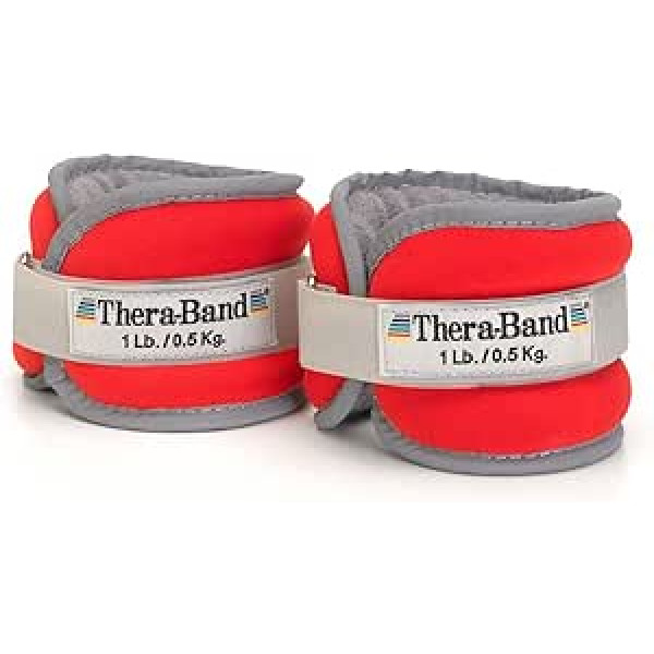 TheraBand Weight Cuffs (1 Pair) Rot | 0,450 kg, Viens izmērs