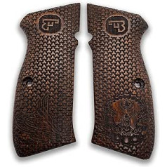 ZIB GRIPS CZ-75 ar rokām izgatavots riekstkoka pistoles rokturis Ars.057