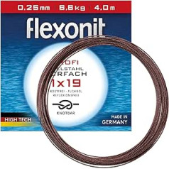 Flexonit Steel Leader Fishing pārdod ar metriem - 1 x 19