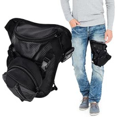 Herren-Oberschenkeltasche aus Leder, Multifunktionale Drop-Leg-Tasche, Oberschenkeltasche, Verstellbarer Taillengürtel Und Beingurte, Vielseitig Einsetzbar Für Reisen, Radfahren, Wandern Und Camping