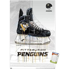 Trends International NHL Pitsburgh Penguins — Drip Skate 21 sienas plakāts 14,5 x 22,5 collas Premium plakāts un stiprinājums