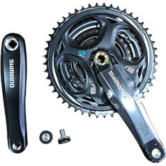 Shimano Altus FC-M311 Altus kvadrātveida konusveida ķēdes komplekts, 8 ātrumi, 48 / 38 / 28T, melns, 170 mm