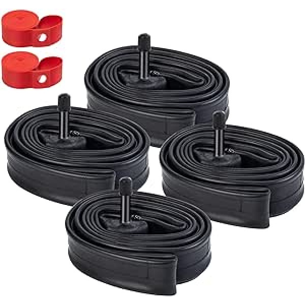 YunSCM Pack of 4 47/62-203 Kid Bike 12 Inch Inner Tube 12 1/2 x 1.75 x 2 1/4 (12.5 x 2.25) AV32 mm Valve Compatible with Children 12.5 Inch Bicycle Inner Tube 12.5 x 1.75 12.5 x 1.95 12.5 x 2.10