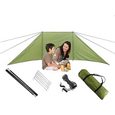 Teksome Camping Windbreak - Anti-Wind Camping Privacy Screen | Wear-Resistant Outdoor Windblocker with Carry Bag, Easy to Install Windshield for Picnics