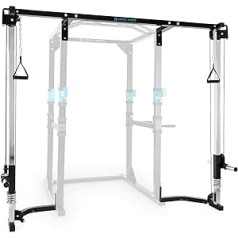 Capital Sports Tremendour Power Rack Cage — barošanas sprosts, spēkstacija, 2 drošības uztvērēji: 20 līmeņi, 4 j veida āķi, pievilkšanas stienis ar vairākām daļām, piestiprināmi iegremdēšanas stieņi, tērauda rāmis