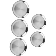 CLISPEED 5 Pieces Stainless Steel Plate Children's Stainless Steel Plate Camping Accessories Stainless Steel Crockery Fruit Serving Plate Metal Camping Tableware Stainless Steel Dessert Plate Food Plate