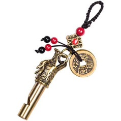 Angoily Schlüsselanhänger mit Pfeife, Vintage-Dekor, Schlüsselhalter für Geldbörse, Rucksack, Schlüsselanhänger, Notfall-Survival-Set, Stahl, 2 Stück
