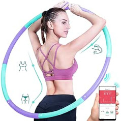 Smart Hula Hoop AsVIVA HH1 Bluetooth fitnesa stīpa ar lietotnes savienojumu, 1,2 kg, maināms izmērs 75-96 cm Vingrošanas stīpa svara zaudēšanai