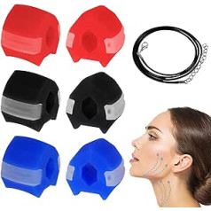 Flintronic Jawline Trainer, Silicone Jaw Trainer, Jaw Muscle Trainer, Jaw Exerciser for Men and Women, Jaw Exerciser with 3 Resistance Levels, Face Muscle Trainer for Toning Face Shaping