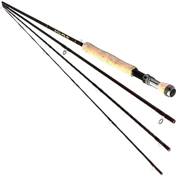 CHANNELMAY 9 ft # 7/8 Carbon Fly Fishing Rod 4 Pieces Medium Fast Action Light Feel 2.7 m Length Trout River Fishing