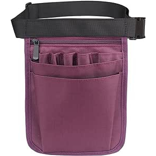 DeJoo Nurse Belt Bag, Belt Bag with Multiple Compartments, Nurse Belt Bag, Utility Waist Tool Organiser for Stethoscopes