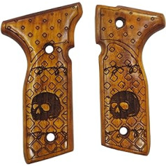 ZIB GRIPS Beretta Stoeger Grips pistoles rokturim, kas izgatavots ar rokām no riekstkoka rokturiem (ZIB-bs.010)