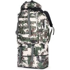 aorom Skirucksack Outdoor 100L Large Capacity Camouflage Tactical Backpack Waterproof Anti-scratch Traveling Bags Climbing Hiking Camping Rucksack