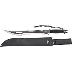 THIRD Machete H0063BK Steel Blade 420 47 cm Black Braided Rope Handle and Nylon Sheath