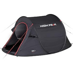 High Peak Vision 3 Pop Up Tent for 3 People, Festival Tent, Freestanding Super Light Quick Release Tent, 2000 mm Waterproof, Ventilation System, Mosquito Protection, 235 x 180 x 100 cm