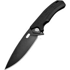 Joa Black Outdoor Knife Survival Portable Pocket Knife Made of Steel Metal Handy Hand Tools EDC Folding Knife Mini Hunting Knife Gift for Men Knife