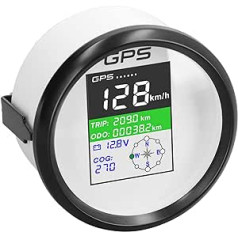 Akozon 85 mm GPS spidometra mezgls Mph Km/H daudzfunkcionāls DC9-32V TFT ekrāns IP67 ūdensizturīgs odometrs vieglo kravas automašīnu motociklu transportlīdzekļu virs galvas video