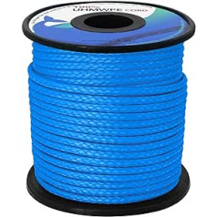 emma kites UHMWPE Braided Cord Splicable Utility Cord DIY Leash Tent Tarp Guyline Hammock Ridgeline Whoopie Sling Bear Bagging for Camping Backpacking Survival Boating 100ft 1000lbs