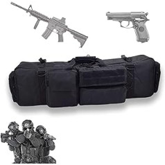 Yinghesheng M249 Gun Bag, Long Weapon Rifle Bag, Shooting Storage Container, Tactical Weapon Bag, Army Airsoft, Outdoor Shoulder Backpack, Hiking Backpack, Black