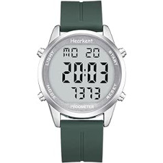 Hearkent ūdensnecaurlaidīgs pedometra pulkstenis staigāšanai senioriem, bez Bluetooth Nav nepieciešama lietotne ar soļu kaloriju skaitītāju un lielu LCD ekrānu