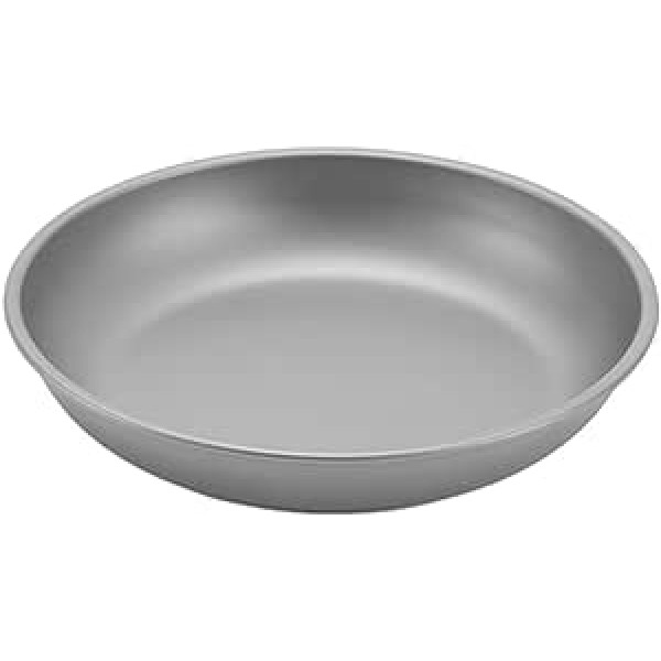 Lioaeust Titanium Camping Plate Round Tableware for Camping Hiking Picnic Kitchen Easy Cleaning (153mm)