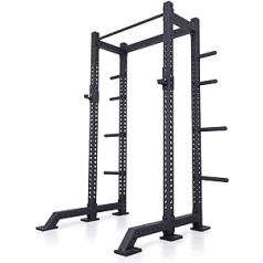 Atletica R8-Oxygen | Power Rack 123 x 118 cm | Plieninis profilis 75 x 75 x 3 mm | Priekinės pėdos stabilizatoriai, aštuonios diskų parduotuvės ir traukimo juosta, įskaitant