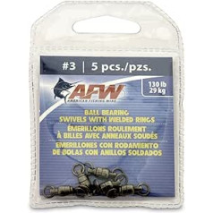 American Fishing Wire 5 x Black Ball Bearing Swivel