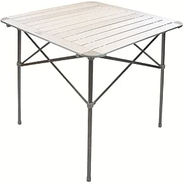 Highlander Campingtisch Klapptisch aus Aluminium 70 x 70 cm, Silber, One Size