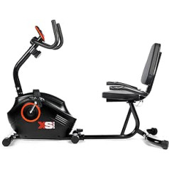 XS Sports Magnetic Exercise Bike with Reclining Seat Training Computer and Pulse Sensor