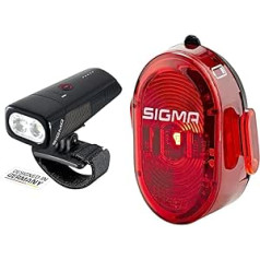 Sigma Sport - Buster 1100 | Priekšējais velosipēda lukturis ar 1100 lūmeniem | Uzlādējams ķiveres apgaismojums ar pieciem apgaismojuma režīmiem | ar ātrās atbrīvošanas funkciju ātrai piestiprināšanai