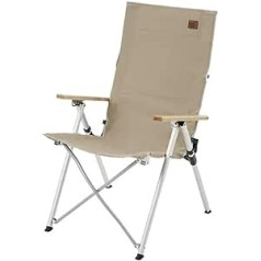 EVURU Tables and Chairs Outdoor Folding Chair, Adjustable Backrest, Portable, Camping, Beach, Suitable for Seat, Beech Chair, Lunch Break, Folding Desk Adjustable (Color : Khaki)