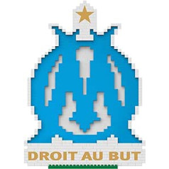 FOCO oficiāli licencēts Olympique de Marseille BRXLZ Bricks 3D futbola kluba Crest logotipa konstrukcijas komplekts