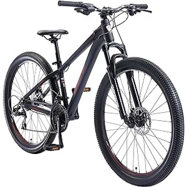 Bikestar Hardtail alumīnija kalnu velosipēds ar Shimano disku bremzēm, 21 ātruma pārnesumu pārslēdzēju, 27,5 collu riepām, 14, 16, 18 collu rāmi