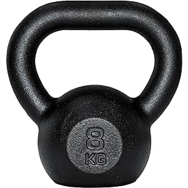 ScSPORTS Kettlebell 8kg-16kg čuguna melna šūpošanās stieņa bumba svara spēka treniņš