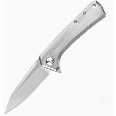 Joa Pocket Knife Metal Folding Knife Sharp Silver Outdoor Knife Survival Hunting Knife Camping Hiking Knife Foldable Practical Knife Full Steel Knife