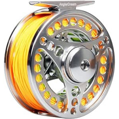 AnglerDream EX-ALC 3/4 5/6 7/8 9/10WT CNC Machined Large Arbor Fly Fishing Reel with Line Combo 3 5 8 9 WT Fly Line Return Leader