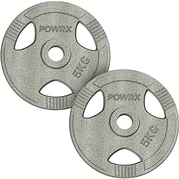 POWRX Olympia svara šķīvji 2,5 - 40 kg 2 komplekts ideāli piemērots hantelēm un stieņiem ar diametru 50 mm