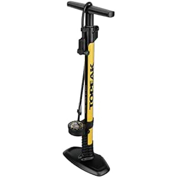 Topeak Joeblow Sport 2Stage 15700359 grīdas sūknis izgatavots no tērauda un gumijas melnā/dzeltenā krāsā, izmēri: 26,6 cm x 18 cm x 74 cm