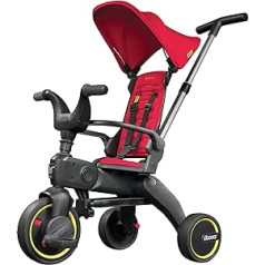 Doona Liki Trike S1 - The World's Most Compact Foldable Tricycle - High Quality, Multifunctional, Cool Design - for Children from 10-36 Months - Flame Red / Red