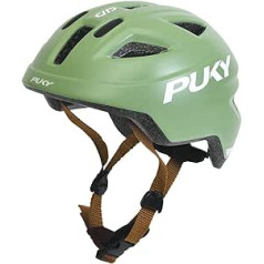 PUKY PH 8 Pro-M velo ķivere bērniem, izmērs M - 51-56 cm, ar integrētu aizsardzību pret insektiem, Retro zaļa